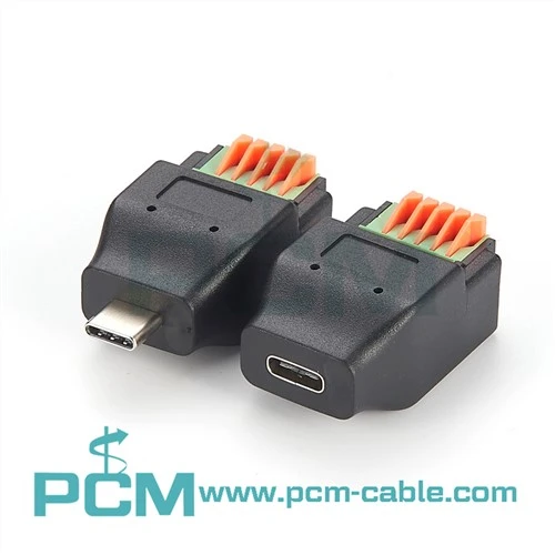 USB C till 5-stifts terminalblocksadapter