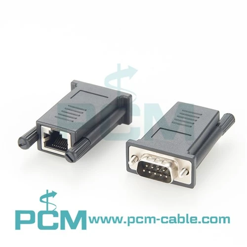 RJ45 till DB9 hane crossover-adapter kompatibel med Avocent ADB0037