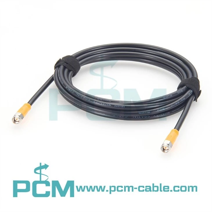 RG58 SMA Cable Low Loss SMA Male to Male Cable Extension 50 ohm for 3G4GLTEGPSRF RadioWiFi Antenna Applications
