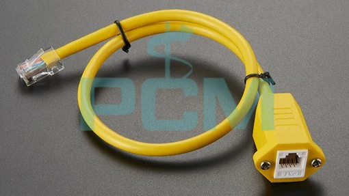 CAT6 Ethernet cable with male RJ45 connector to female bulkhead panel mountable RJ45 connector cAT6 panel mount extension cable CAT6 Ethernet cable with male RJ45 connector to female bulkhead panel mountable RJ45 connector cAT6 panel mount extension cable