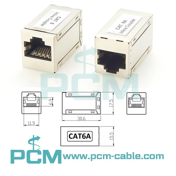 Cat6A Shielded Inline Coupler