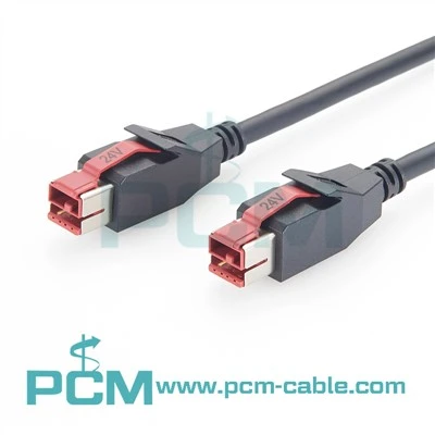 24V PoweredUSB hane till hane-kabel