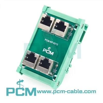 DIN-skena RJ45-gränssnittsmodul 4 portar