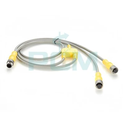 M12 A kod 8-stifts sensor ställdonets splitterkabel