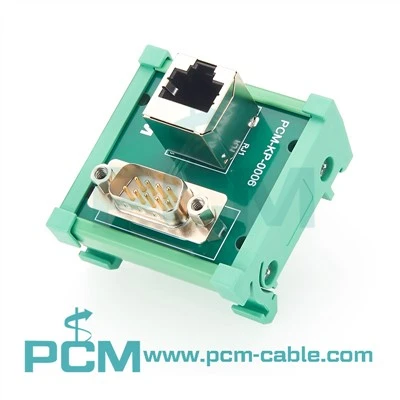 DIN Rail Interface Module RJ45 DB9 Hane Breakout Board Adapter